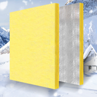 华美铝箔玻璃棉板防排烟耐火极限1小时隔热吸音棉板绝热填充材料