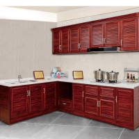 全铝橱柜整体厨房厨柜定制灶台储物一体柜小户型吊柜壁柜柜 门定制